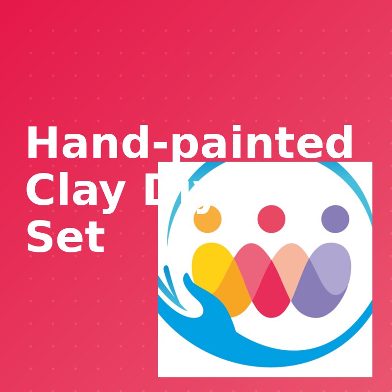 Hand-painted Clay Diya Set